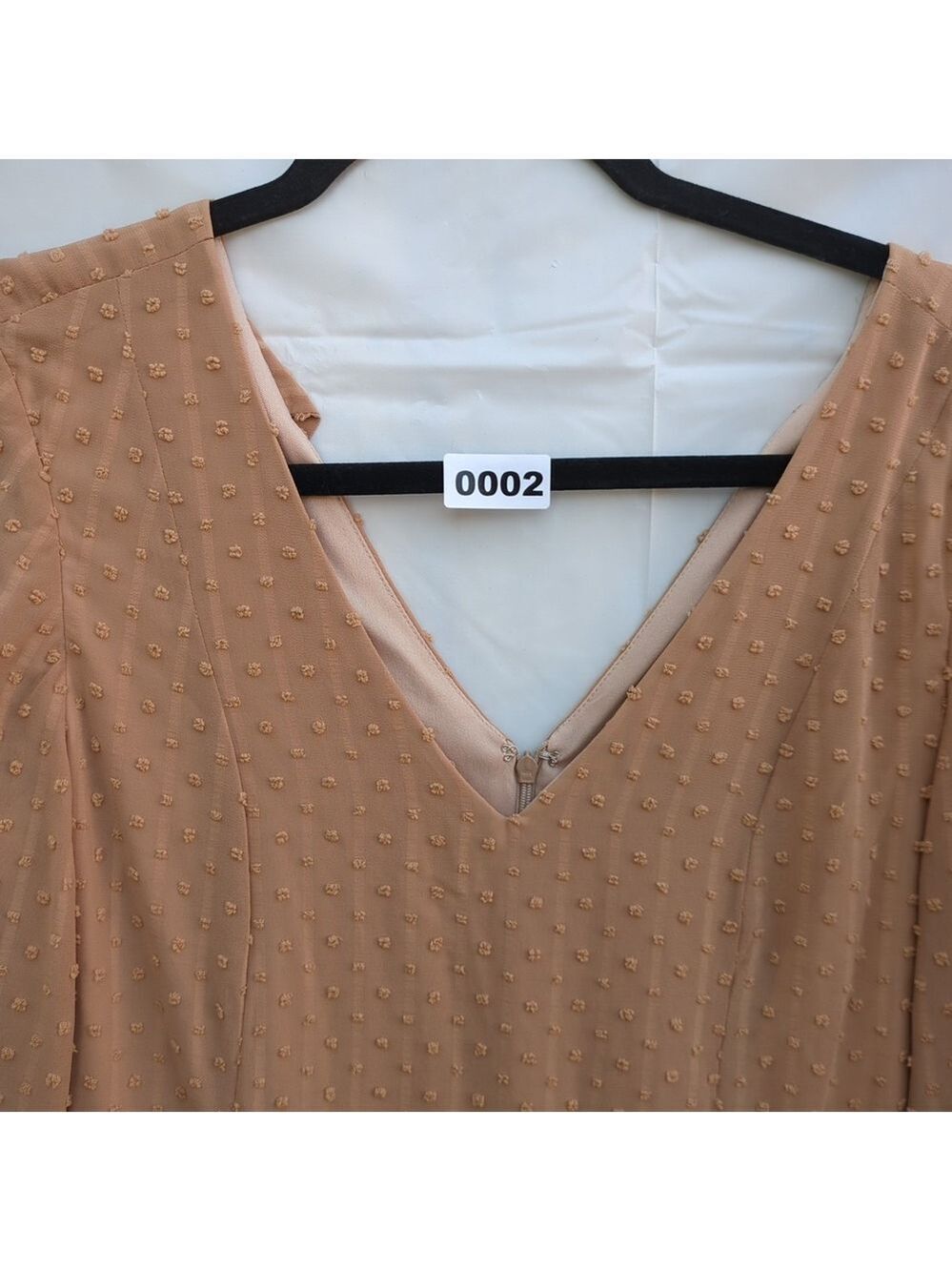 INC Shift Dress Beige V-Neck Long Sleeve Lined, Small, Oversized. - Picture 13 of 14